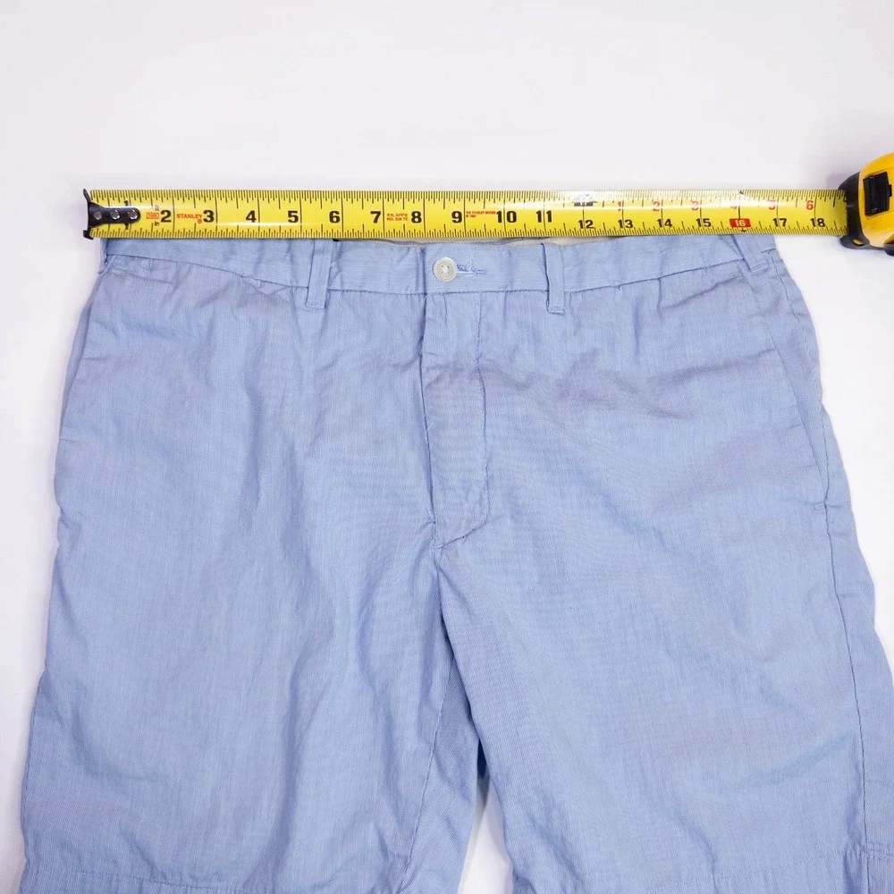 Polo Ralph Lauren Shorts Mens 34 Blue Striped Excellent Slim GI Fit Seersucker
